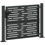 vidaXL Vrtna vrata Crna 105 x 100 cm Čelik s praškastim premazom | shoptok.hr