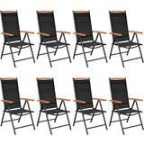  Jedilna garnitura 9-delna aluminij črne barve | Shoptok.si