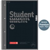 Blok KOLEGIJ A4 KARO 80L PERFORACIJA PLUS 4RUPE COLOR CODE BRUNNEN 10-67928 190 CRNI | Shoptok.si