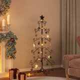 vidaXL Kovinska novoletna jelka za dekoracijo črna 150 cm | Shoptok.si
