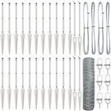 vidaXL heksagonalna ograja 0.4x50 m galvanizirano jeklo, ograjni stebri s spike 13 kos Ø32 mm 60 cm galvanizirano jeklo Cene