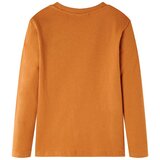  Dječja majica dugih rukava tamna oker 128 | shoptok.hr