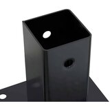  Postolja za stupove kvadratna 12 kom čelik presvučen prahom Antracitno siva 71 x 71 mm | Shoptok.si