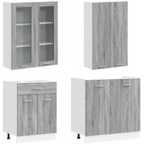  Kuhinjska jedinica LYON 8 kom. Siva Sonoma Konstruirano drvo - Siva Sonoma 100 cm | shoptok.hr