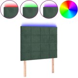  Posteljno vzglavje temno zeleno 90x5x118/128 cm žamet, (20951817) | Shoptok.si