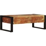 vidaXL Klubska mizica s 3 predali trden predelan les 100x50x35 cm | Shoptok.si