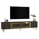 Hanah home tv polica Dekolp3 walnut gold