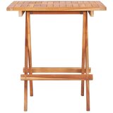 Bistro 3-dijelni bistro set s krem bijelim jastucima masivna tikovina | shoptok.hr
