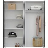 XXXL Omara Za Oblačila Jan, Bela, Antracit | Shoptok.si