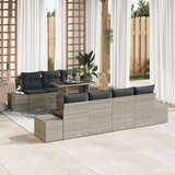  Set vrtnih sofa s jastučićima od 8 dijelova svijetlo sive poli rattan | shoptok.hr