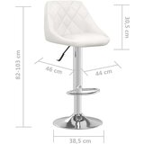  Barski stolčki 2 kosa belo umetno usnje, (20700471) | Shoptok.si