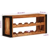  Stalak za vino Smeđa 100 x 45 x 33 cm Čvrsto drvo akacije | shoptok.hr