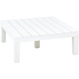 vidaXL Vrtna miza bela 78x78x31 cm plastika | Shoptok.si