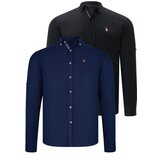 Dewberry DUAL SET G674 MENS SHIRT-BLACK-NAVY BLUE Cijene