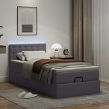  Otomanski okvir kreveta s madracem sivi 80x200cm umjetna koža | shoptok.hr