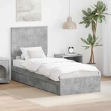  Krevet s od storage Betonski sivi 75 x 190 cm Konstruirano drvo | shoptok.hr
