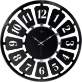 zidni sat - 734-12-500mm-CRNI-MVL