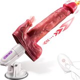 SuperLove Thrusting Realistic Vibrator with Tongue Clitoral Stimulation & Remote | shoptok.hr