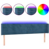 The Living Store LED posteljno vzglavje temno modro 183x16x78/88 cm žamet - LED Vzglavje, (21453835) | Shoptok.si
