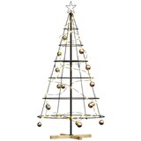  Božićno drvo u obliku čunja s stalakom Crna 150 cm Čelik | shoptok.hr