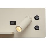 QAZQA Professional Komplet 2 bež stenskih svetilk z LED, USB in indukcijskim polnilnikom - Riza | Shoptok.si