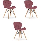 Brandless Žametni stol LAGO - temno roza x 3, (22044504) | Shoptok.si