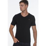 Dewberry T8568 V-NECK MEN'S T-SHIRT-BLACK Cijene
