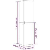 vidaXL Visoka omara sonoma hrast 45x42,5x185 cm inženirski les | Shoptok.si