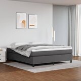  S oprugama i madracem sivi 180 x 200 cm od umjetne kože | shoptok.hr