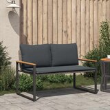  Klupa s jastukom Siva i tamno siva 115 x 65 x 72 cm Ratan | Eponuda.ba