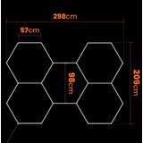  LED prigušiva plafonska svetiljka HEXAGON LED/240W/85-265V 5000K CRI 90 IP54 bela | Eponuda.com