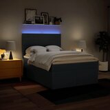  Krevet s oprugama i madracem plavi 140 x 190 cm od tkanine | shoptok.hr