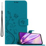 Cadorabo Realme v cvetlični modri barvi - zaščitni pokrov pri oblikovanju cvetja z magnetnim zapiranjem, stoječimi funkcijami in režami za kartice, (20593923) | Shoptok.si