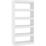 Furnova Knjižna omara/pregrada bela 80x30x166 cm iverna plošča, (21950893) | Shoptok.si