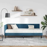  Kutni krevetni okvir s madracem 2 kom. Plava Baršun | shoptok.hr