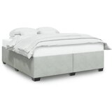Furnova Posteljni okvir brez vzmetnice svetlo siv 200x200 cm žamet, (21937030) | Shoptok.si