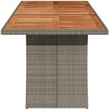  Vrtni stol s pločom od drva bagrema sivi 240x90x75cm poliratana | shoptok.hr