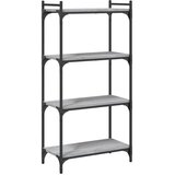 Maison Chic Knjižna omara - Knjižni regal 4-nadstropna siva sonoma 60x30x120 cm inž. les, (21725878) | Shoptok.si