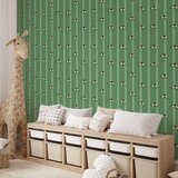  Tapeta - Sports Whistles - Repeating pattern on a striped green background. 50x1000 Premium | shoptok.hr