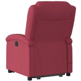  Masažni naslonjač na podizanje od tkanine crvena boja vina | shoptok.hr
