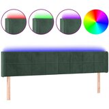 Maison Chic led posteljno vzglavje - vzglavna omarica - nočna omarica temno zeleno 183x16x78/88 cm žamet, (21713124) | Shoptok.si