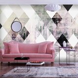  Tapeta - Rhombic Chessboard (Pink) 400x280 | shoptok.hr