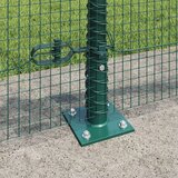  Variabilna žična ograja z 13 ploščatimi stebrički zelena 0,4x100 m jekleno | Shoptok.si