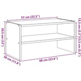 vidaXL Regal za čevlje zložljiva artisan hrast 60x30x30,5 cm | Shoptok.si