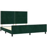  Okvir za krevet bez madraca tamnozeleni 200x200 cm baršunasti | shoptok.hr