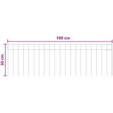 PANEL vrtne ograde 12 kom. 100 x 30 cm Pocinčani čelik Srebrna | shoptok.hr