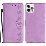INORCO Za iPhone 14 Pro PU usnjena torbica za telefon z vtisnjenim metuljem, ovitek proti padcu, (22036834) Cene