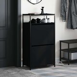 vidaXL Ormarić za cipele crni 60 x 34 x 112 cm od konstruiranog drva | shoptok.hr