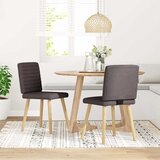 vidaXL Blagovaonske stolice od tkanine 2 kom tamnosmeđe | shoptok.hr