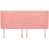  Uzglavlje s ušima ružičasto 203x23x118/128 cm baršunasto | shoptok.hr